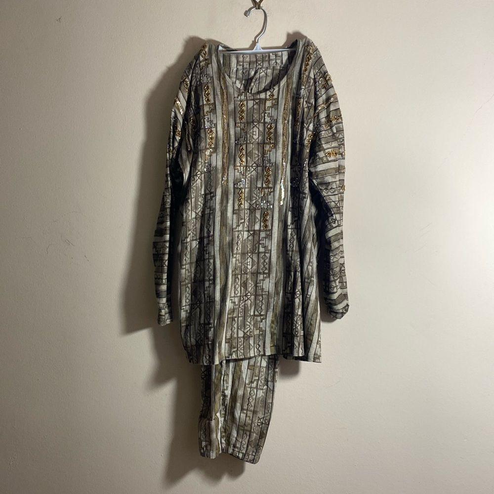 Vintage Pia Rucci Beaded Deco Design Pantsuit